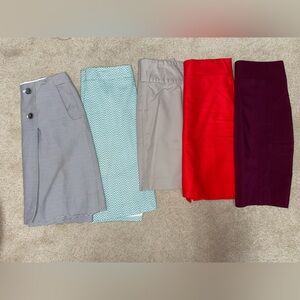 J. Crew Women's Pencil Skirts - Striped, Chevron, Beige, Red, Dark Purple